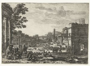Forum Romanum te Roma Campo Vaccino by Claude Lorrain