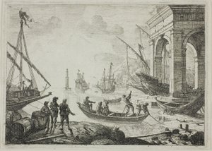 Deniz Feneri ile Liman Sahnesi by Claude Lorrain