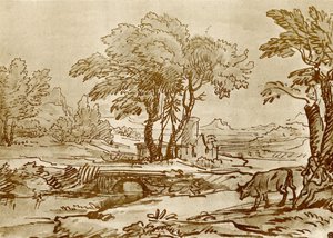 Köprü ile manzara by Claude Lorrain