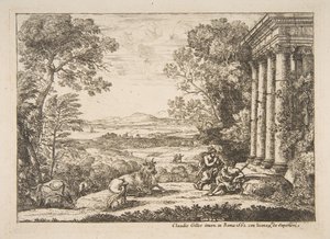 Merkür ve Argus, 1662. by Claude Lorrain
