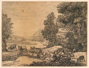 Bir Manzarada Sohbet Eden Çoban ve Çoban by Claude Lorrain