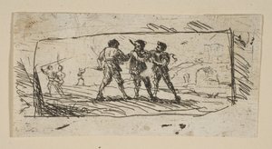 Brigands Alt Bölüm ile Çalışma, yaklaşık. 1633. by Claude Lorrain