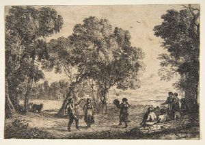 Ülke Dansı Küçük Plaka, yaklaşık. 1637. by Claude Lorrain