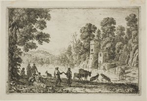 Nehir kıyısında dans by Claude Lorrain
