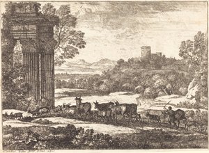 Fırtınalı Havada Geri Dönen Sürü by Claude Lorrain