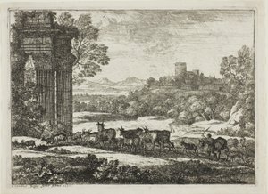 Fırtınalı Havada Geri Dönen Sürü by Claude Lorrain