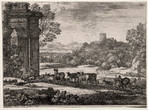 Fırtınalı Havada Geri Dönen Sürü, 1651. by Claude Lorrain