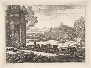 Fırtınalı Havada Geri Dönen Sürü, 1651. by Claude Lorrain
