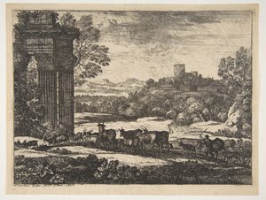Fırtınalı Havada Geri Dönen Sürü, ca. 1650-51. by Claude Lorrain
