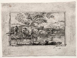 Sulama Yerindeki Sürü, 1635. by Claude Lorrain