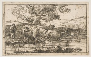 Sulama Yerindeki Sürü, 1635. by Claude Lorrain