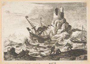 Gemi Enkazı, ca. 1638-41. by Claude Lorrain
