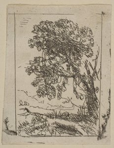 İki Manzara Sol Ağaç, ca. 1630. by Claude Lorrain