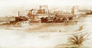 ಸಣ್ಣ ಇಟಾಲಿಯನ್ ಪಟ್ಟಣದ ನೋಟ, c.1630 (ಪೆನ್ & ವಾಶ್) ಟರ್ಕ್ by Claude Lorrain