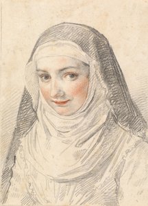 genç bir rahibe by Claude Mellan