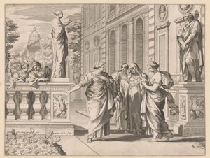 Collegio Romano onuruna alegori by Claude Mellan