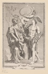 Apollo Kroont Publius Vergilius Maro Başlık sayfası: Publius Vergilius Maro, Publius Virgilii Maronis Opera, 1641 by Claude Mellan