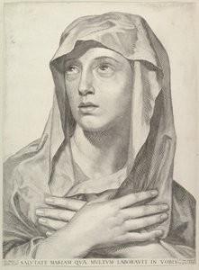 Bakire Büstü, 1650. by Claude Mellan