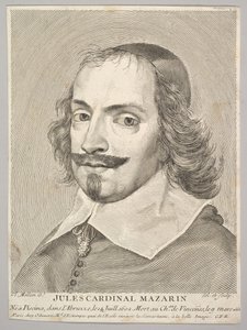 Kardinal Jules Mazarin. by Claude Mellan