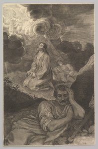 Zeytin Bahçesindeki İsa, 17. yüzyıl. by Claude Mellan