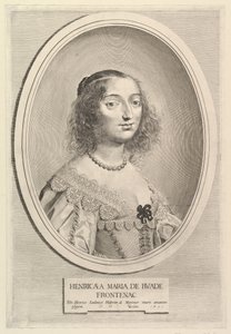 Henriette-Marie de Buade-Frontenac, 1641. by Claude Mellan