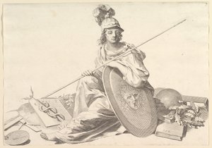 Minerva. by Claude Mellan