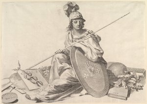 Minerva. by Claude Mellan
