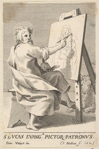 Aziz Luke Bakire Tablosu, 1625. by Claude Mellan