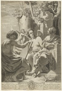 Akıl, Hafıza ve İrade Alegorisi by Claude Mellan after Simon Vouet