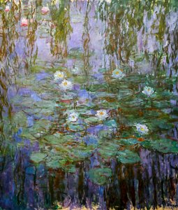 Mavi Nilüferler (detay) by Claude Monet