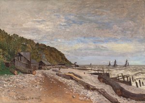 Honfleur Yakınındaki Tersane; Honfleur yakınlarındaki Küçük Tersane, 1864 by Claude Monet