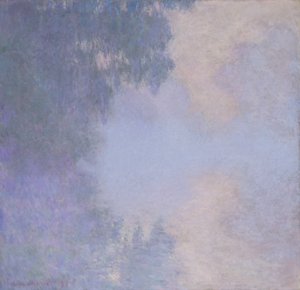 Giverny (Mist) yakınlarındaki Seine dalı by Claude Monet