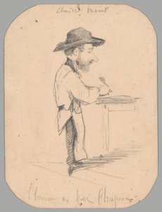 Küçük Şapkalı Bir Adam Karikatürü by Claude Monet