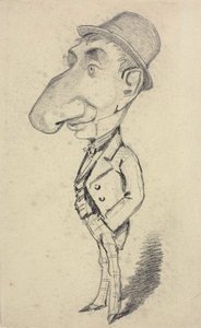 Büyük Burunlu Bir Adamın Karikatürü by Claude Monet
