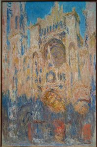 Rouen Katedrali. Güneş etkisi, günün sonu by Claude Monet