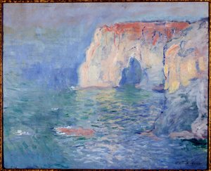 Etretat, manneport, su üzerine yansımalar Tablo Claude Monet (1840-1926) 1885 Güneş. 0.65x0.81 m Paris, Orsay Müzesi by Claude Monet
