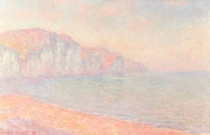 Sabahları Pourville Kayalıkları by Claude Monet