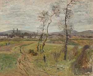 Gennevilliers Ovası; Gennevilliers Ovası, 1877 by Claude Monet