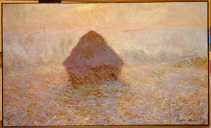Saman Yığınları, Sisteki Güneş by Claude Monet