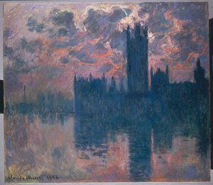 Parlamento Binaları, Gün Batımı, 1902 by Claude Monet