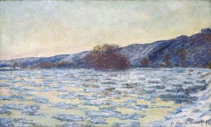 Alacakaranlıkta Buz Kümeleri, 1893. by Claude Monet