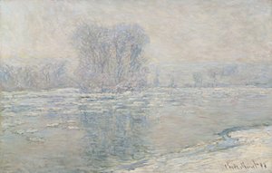 Buz, beyaz efekt by Claude Monet