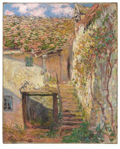 "Merdiven, 1878 by Claude Monet
