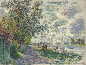 Petit-Gennevilliers bankası, 1875 by Claude Monet