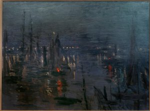 Le Havre Limanı, Gece Etkisi (Der Hafen von Le Havre bei by Claude Monet