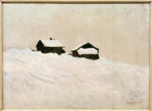 Karda evler, Norveç by Claude Monet