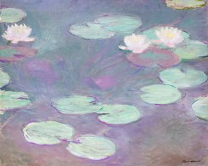 Pembe nilüferler, Claude Monet by Claude Monet