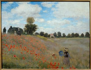 Argenteuil yakınlarındaki haşhaş tarlaları by Claude Monet