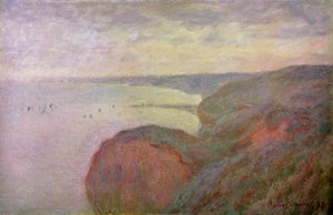 Dieppe yakınlarındaki Sarp Kayalıklar, 1897. by Claude Monet