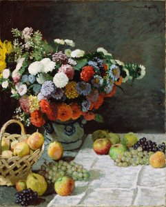 Çiçekler ve Meyveli Natürmort, 1869 by Claude Monet
